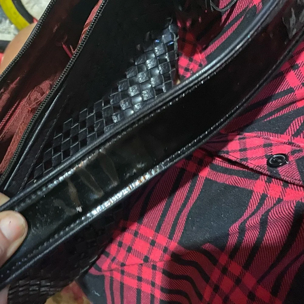 BRIGHTON BLACK WOVEN HANDBAG WITH TASSEL - Picture 9 of 16